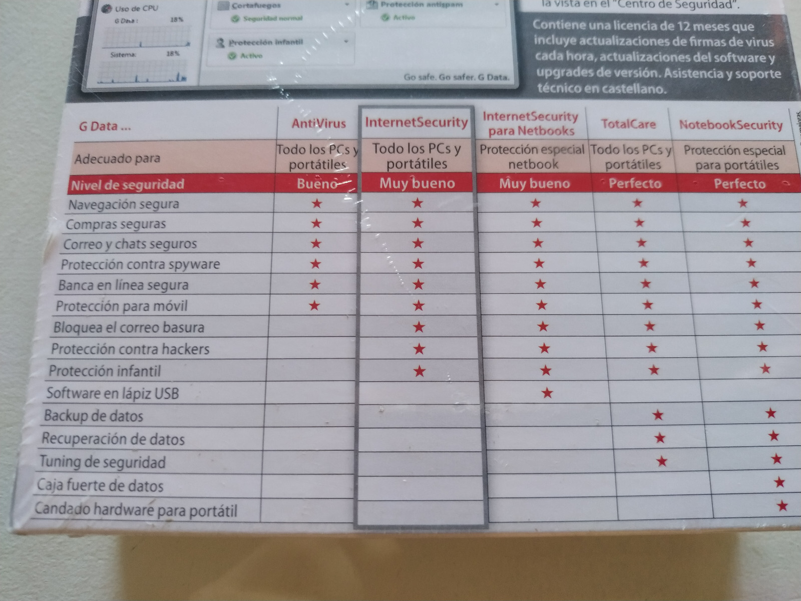 G Data Internet Security 2012 Android 1 Mobile + 1 Año Activation License Key AM