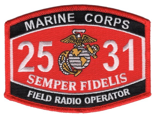 4.5" MARINE CORPS MOS 2531 FIELD RADIO OPERATOR EGA EMBROIDERED PATCH