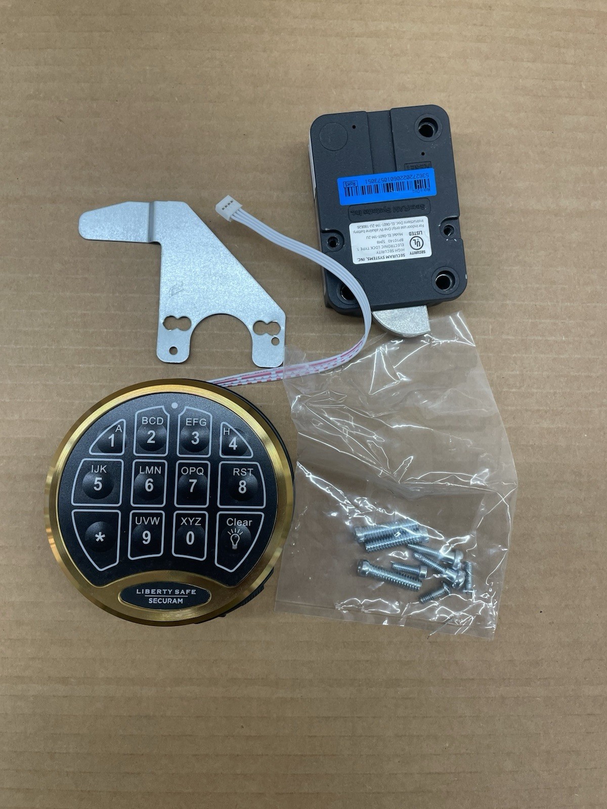 Locksmith Securam Safe Lock Backlit Brass Electronic Keypad For Safes