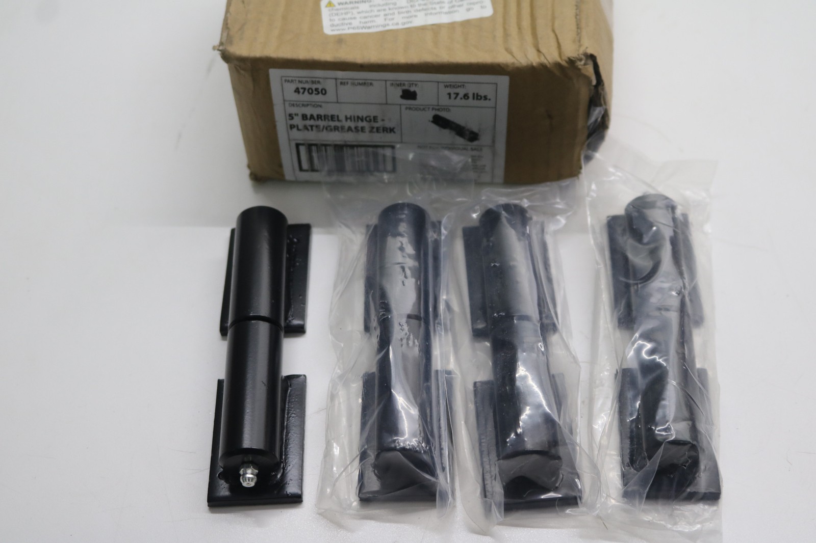 4x Lot Weldable 5" Barrel Gate Hinge Heavy Duty w/ Grease Zerk 47050 450LB Cap