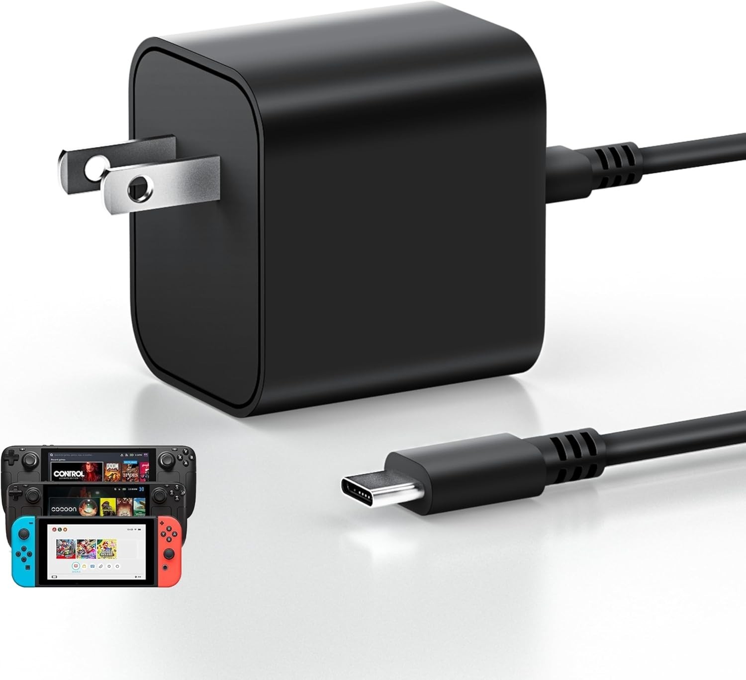 Replacement 60W AC Adapter for Nintendo Switch OLED Model - PD3.0 Fast Charging