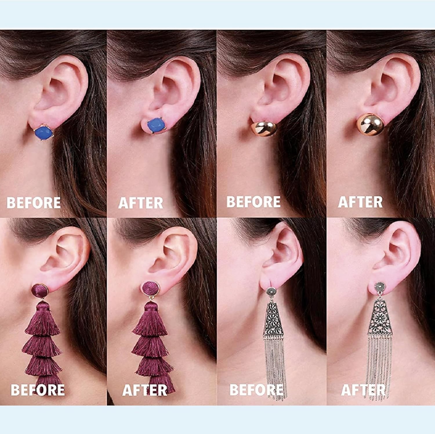 Earring Lifters Backs 925 Sterling Silver Earring Backs for Droopy Ears Adjustab