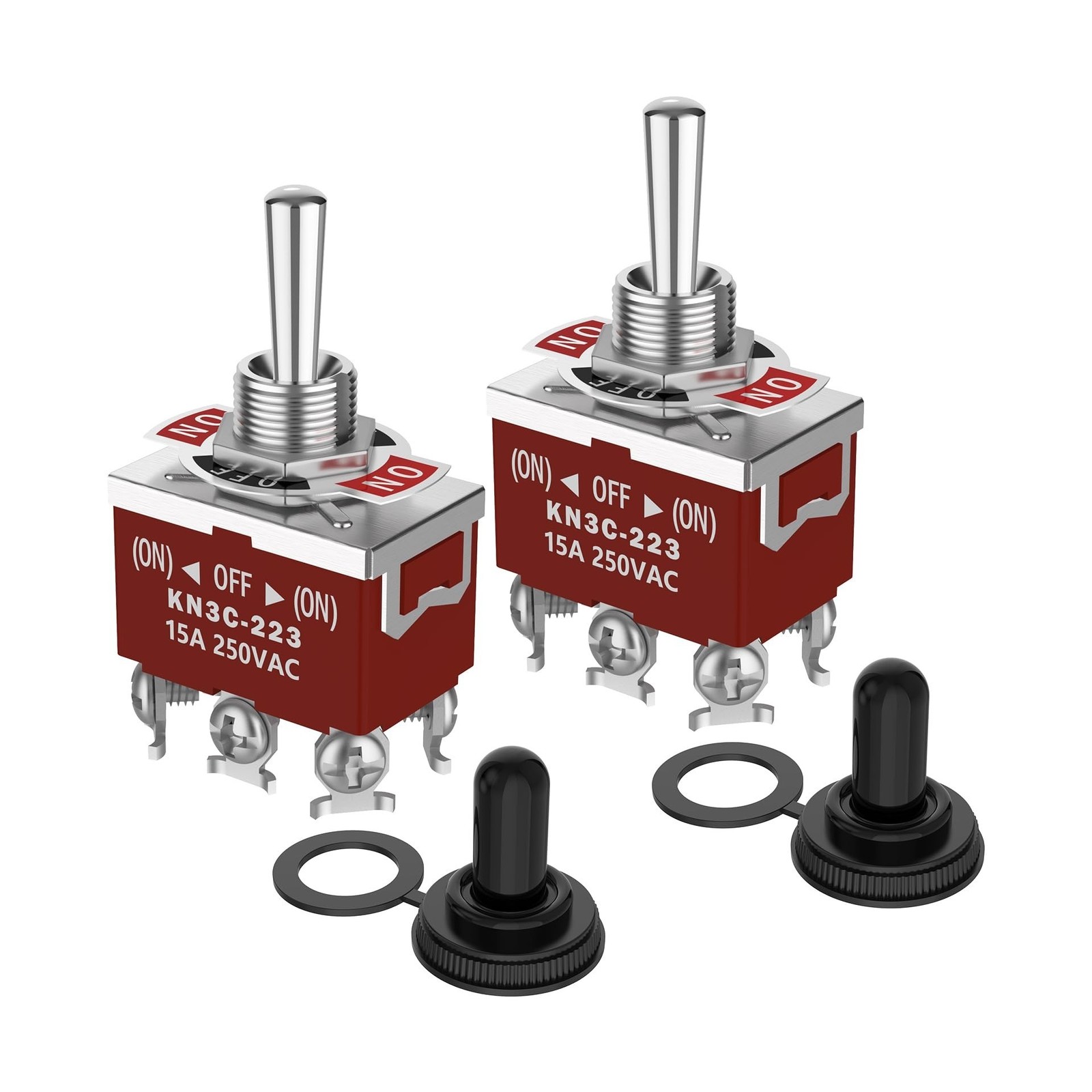Momentary Toggle Switch,Malicele DPDT 6 Pin (ON)-Off-(ON) Waterproof 30A 12V ...