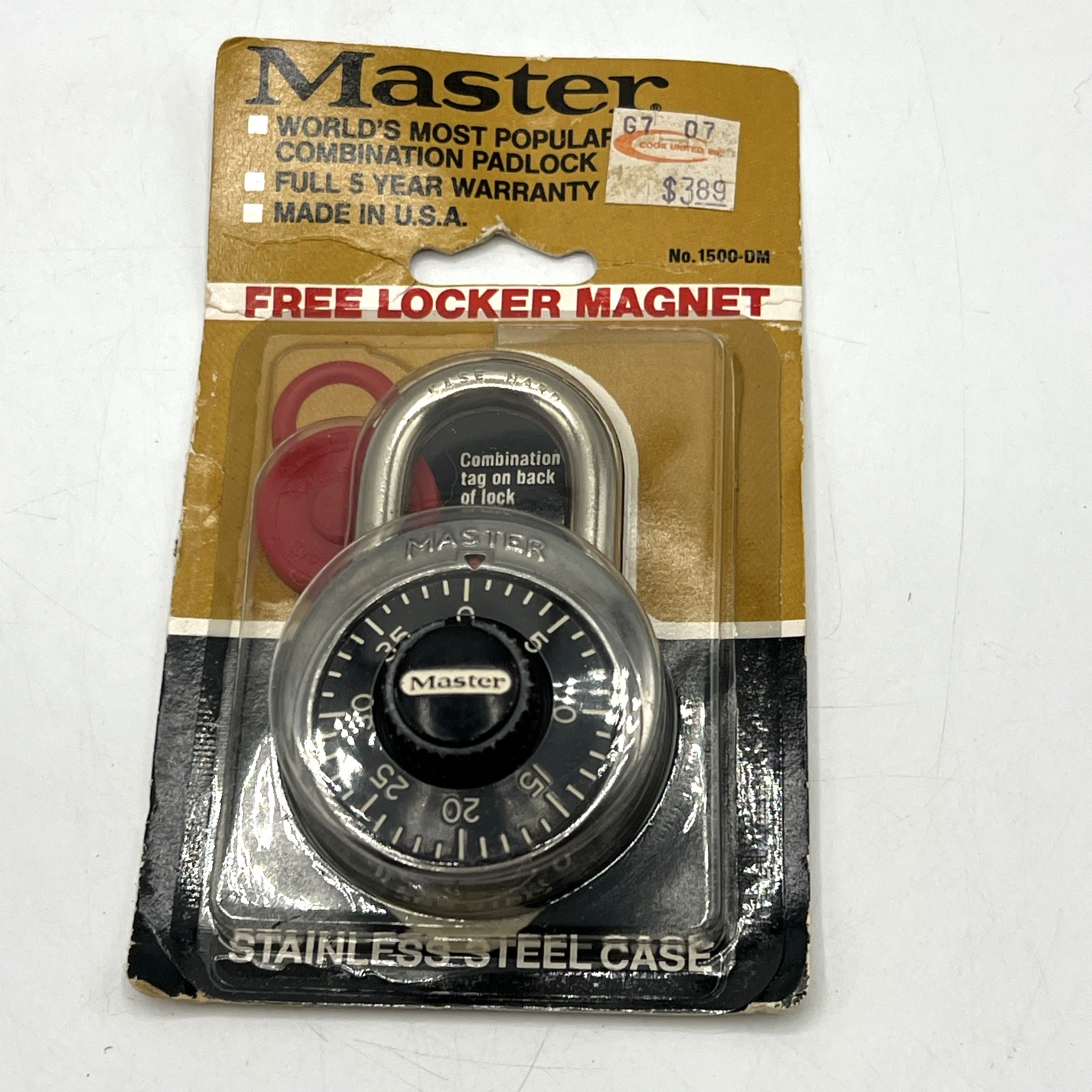 Master Lock Combination Padlock 1500-DM USA