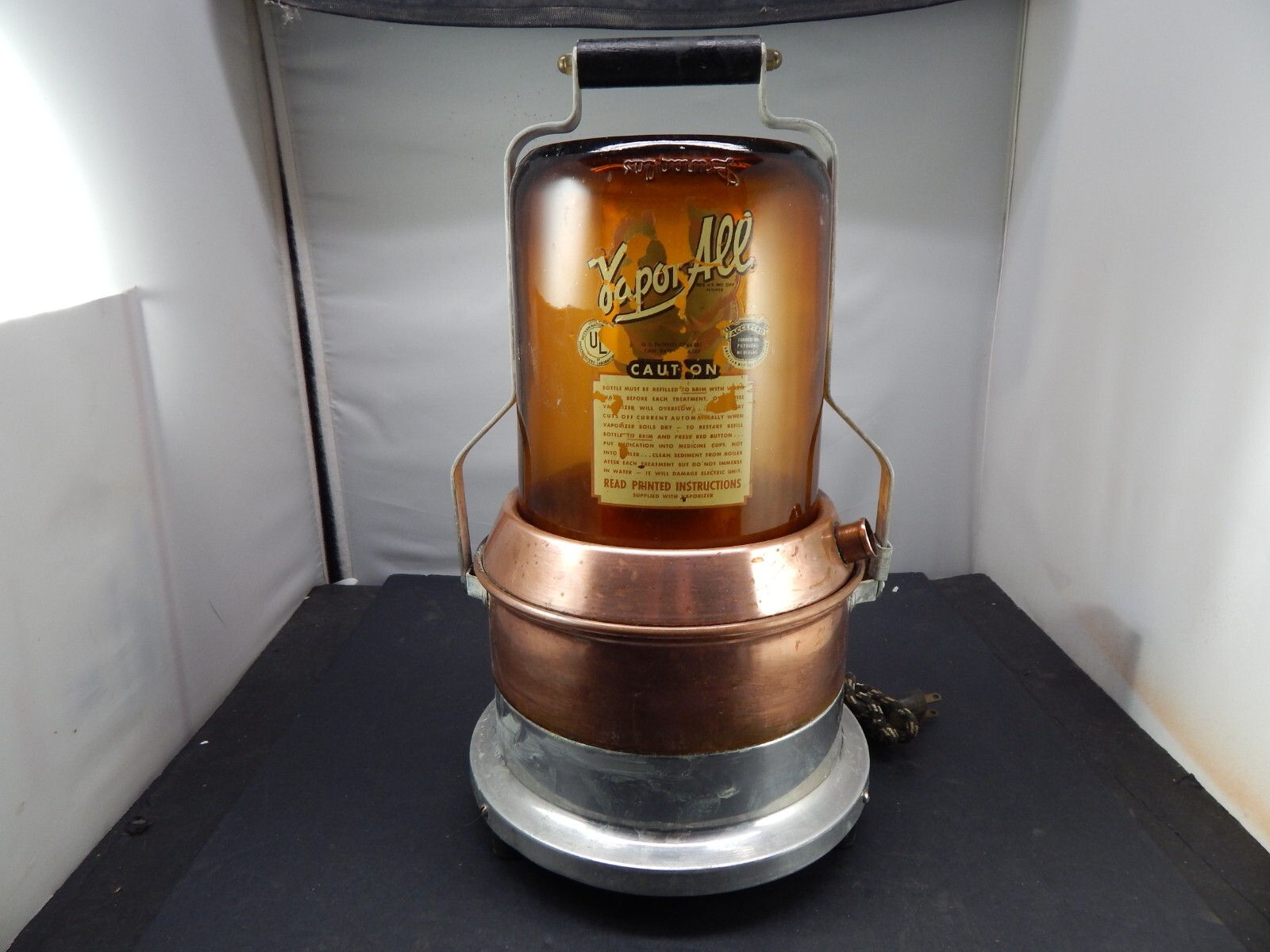 Mid-Century 50's VaporAll Jumbo-sized ROOM VAPORIZER Copper Still WORKING