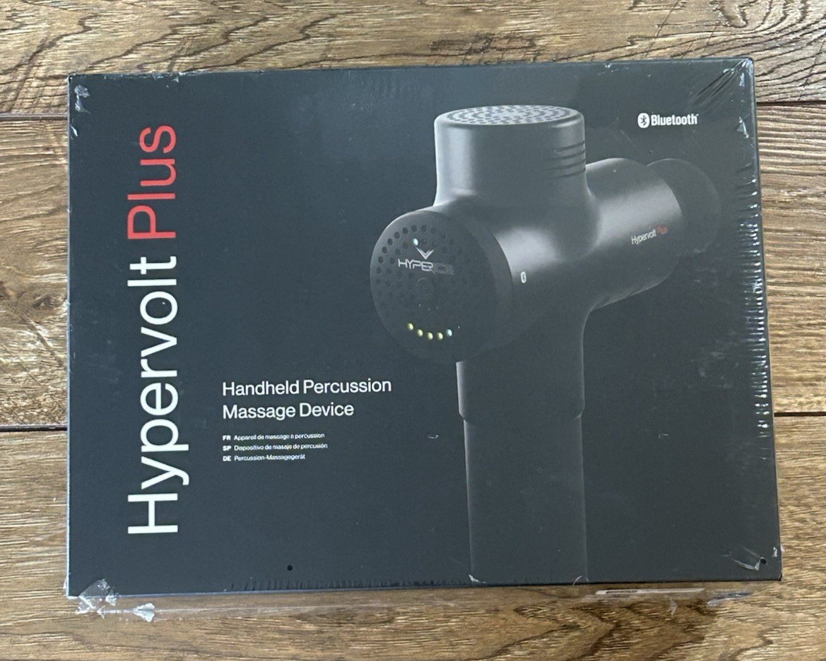 NEW AND SEALED Hyperice Hypervolt Plus Percussion Massage Device Black Bluetooth