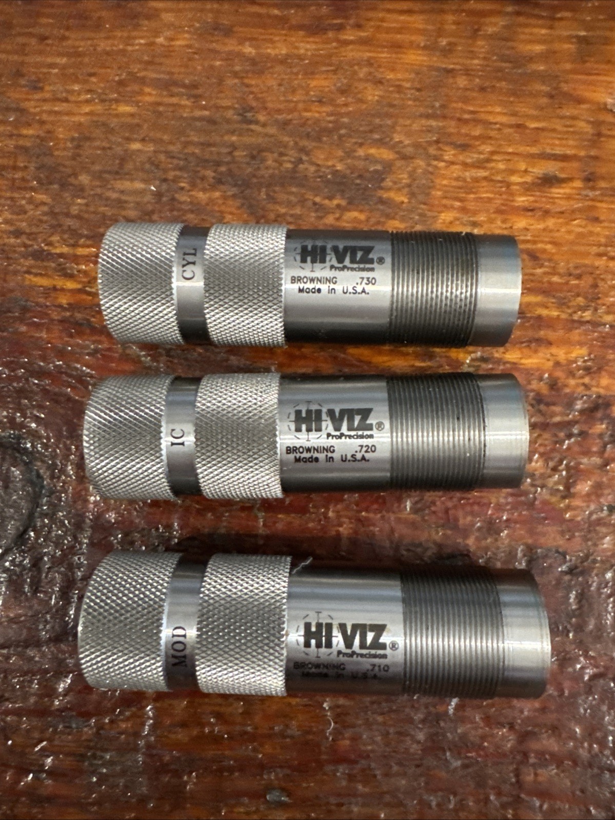 HiViz ProPrecision Ext Choke Tube Set For Browning Invector 12 Ga. C/IC/Mod