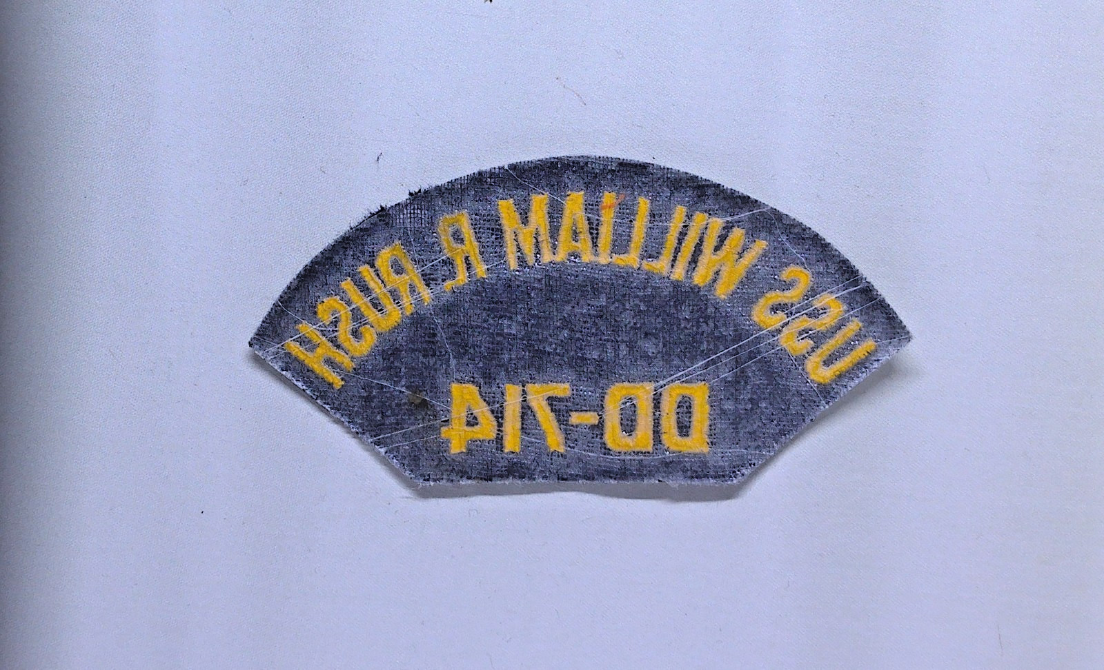 USS William R Rush DD-714 US Navy Destroyer Patch