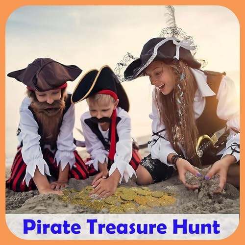 Gold Coins - Plastic Pirate Coins - 320 Pcs - Perfect for 4 Patterns