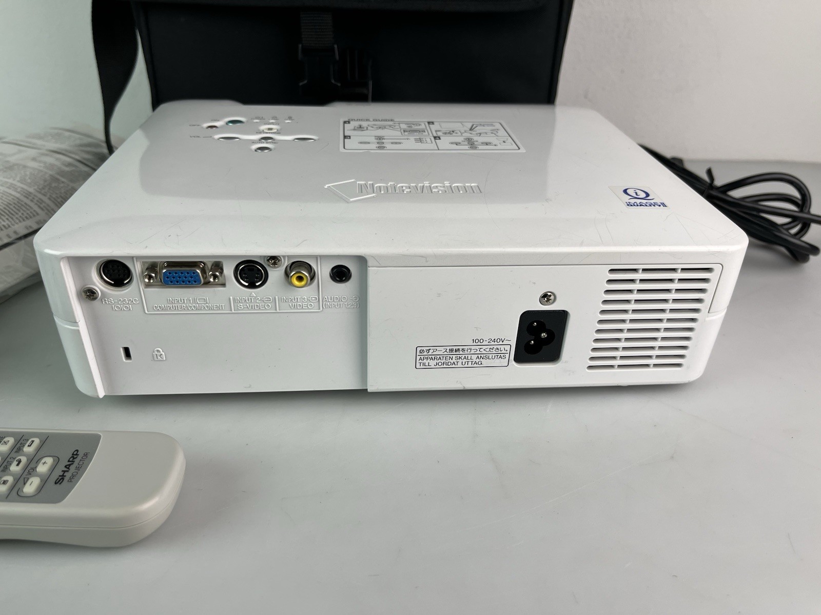 Sharp PG-A10X Portable XGA Projector With Suitcase, Remote, & Cables