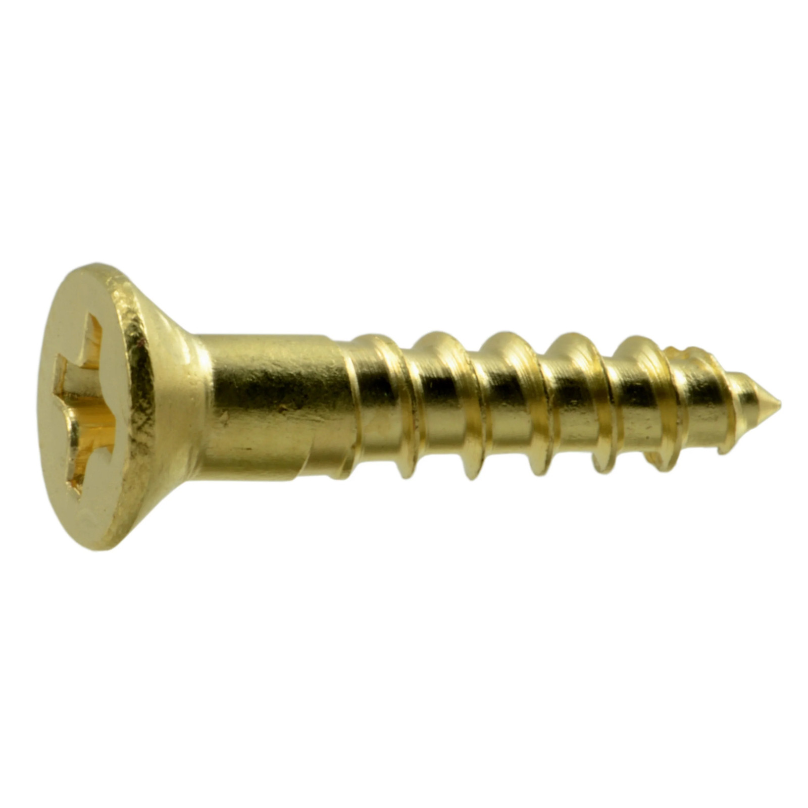 #5 x 5/8" Brass Phillips Flat Head Wood Screws (100 pcs)