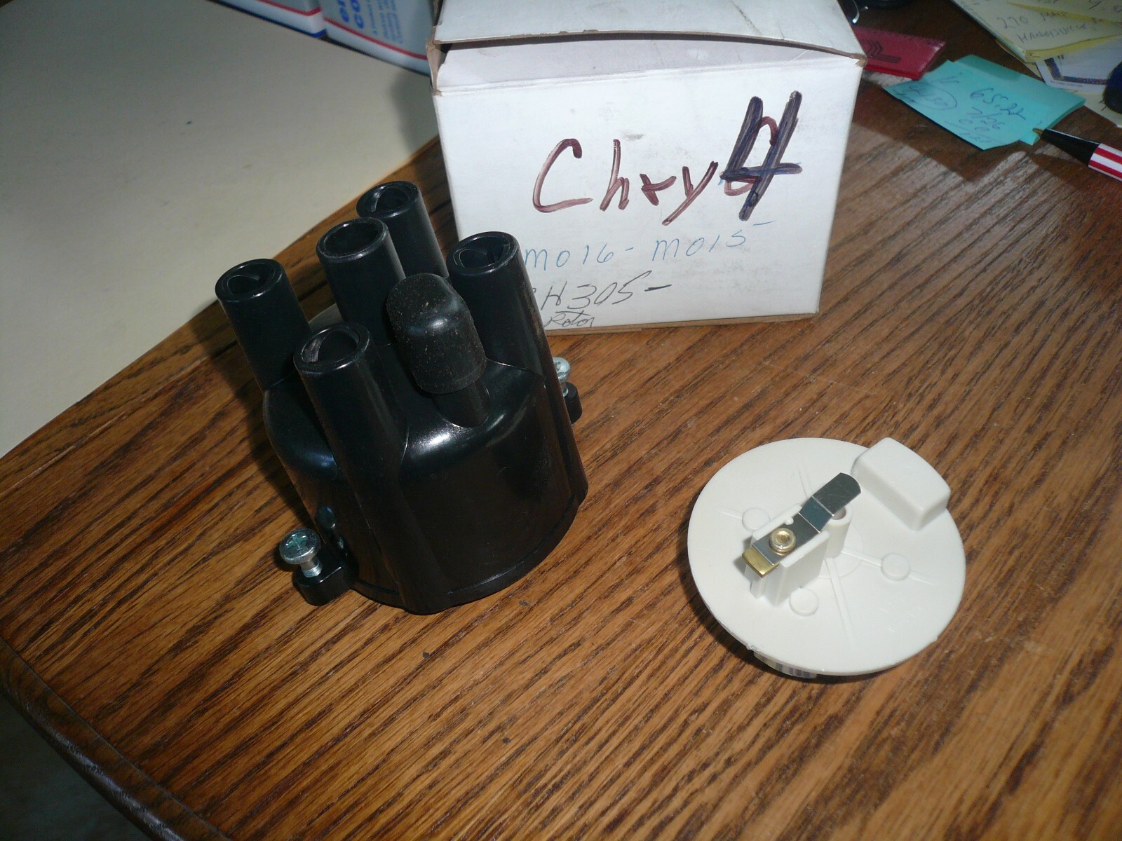 Mopar NOS Distributor Cap & Rotor Fits 4 cyl Chrysler Dodge - MO-15 MO-16