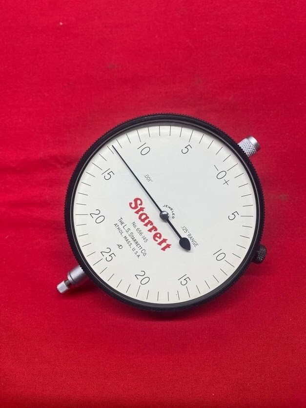 Starrett 656-145J Dial Indicator 0-.125" Range, 0-25-0 Balanced Dial  IN STOCK