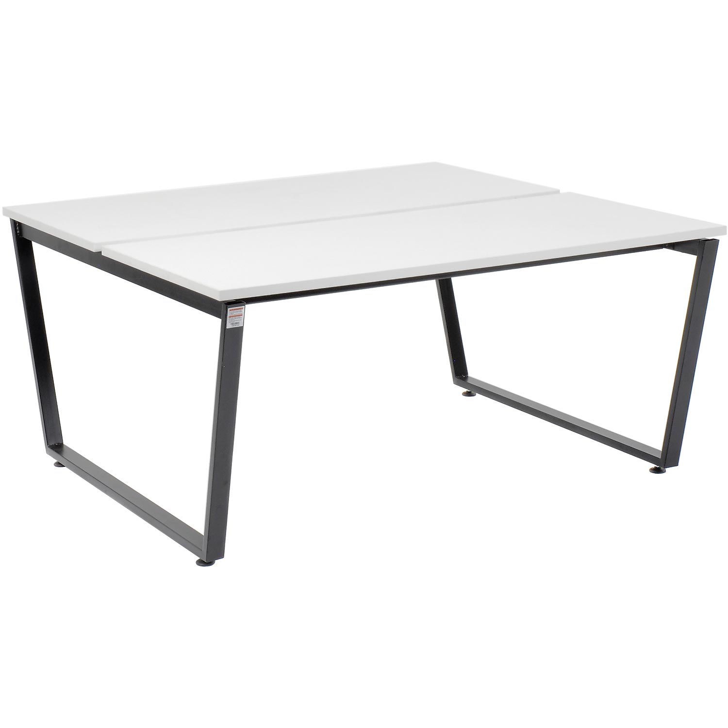 Double Collaboration Table 60"W x 60"D x 30"H Gray