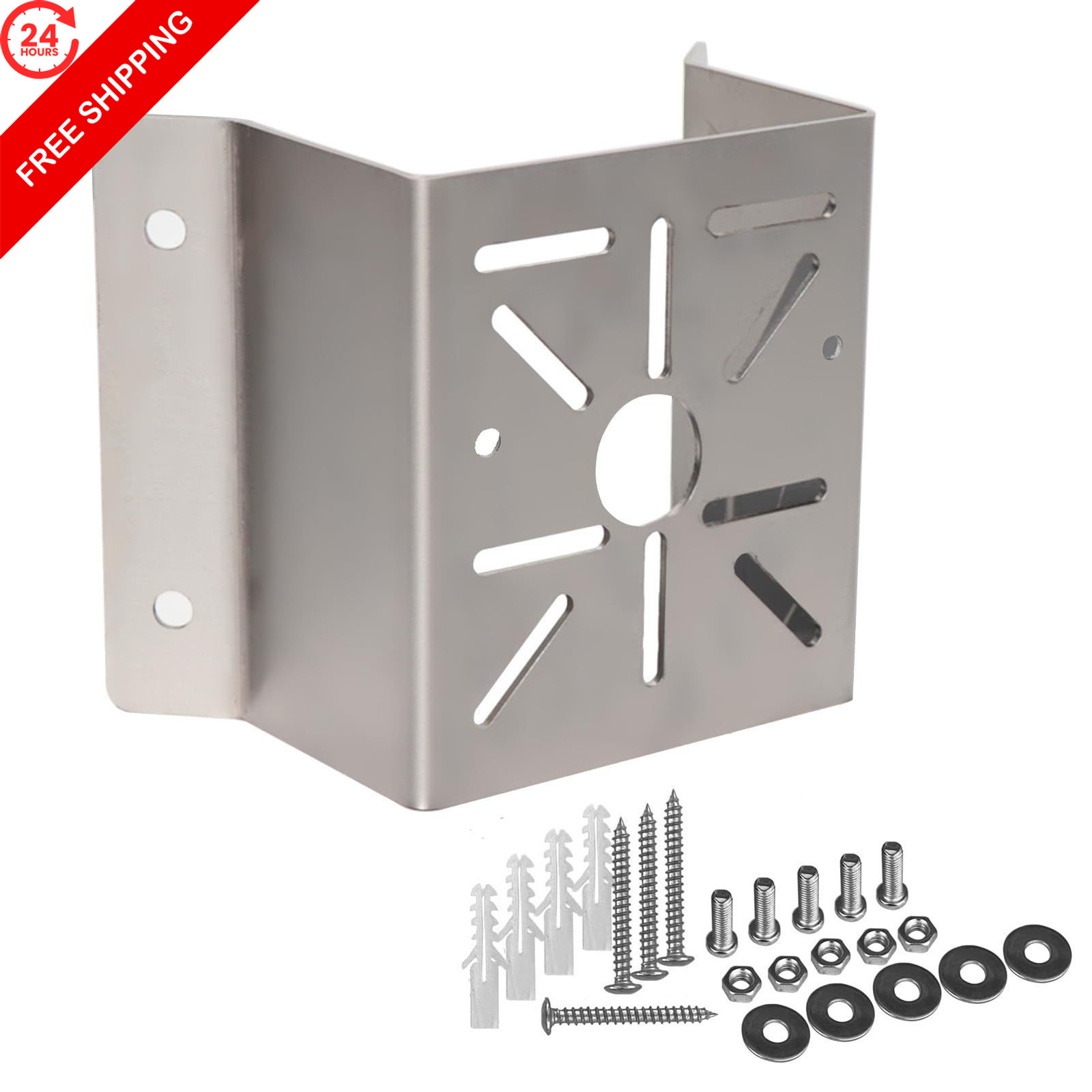 WiTi Universal Corner Mount for Security Camera, Stainless Small, Silver