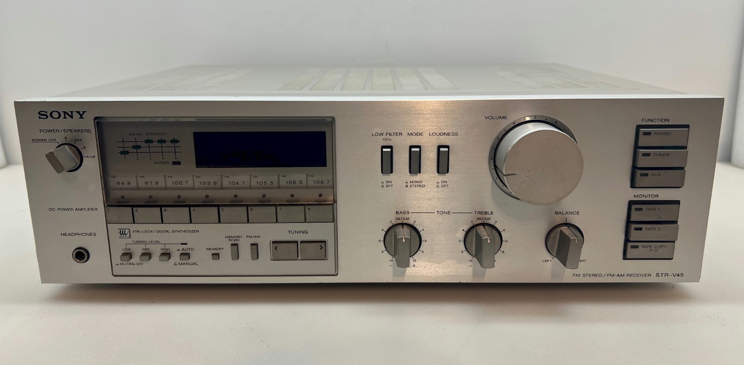 Sony STR-V45 Vintage Stereo Receiver Re-Newed Restored 3 Year Warranty Free Ship