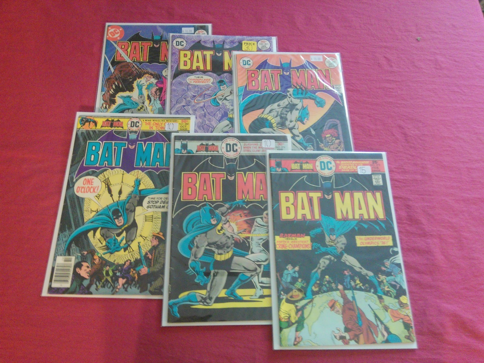 BX51 Batman 272,274,280,282,283,285 dc 1976-77 bronze age comic book VISIT STORE