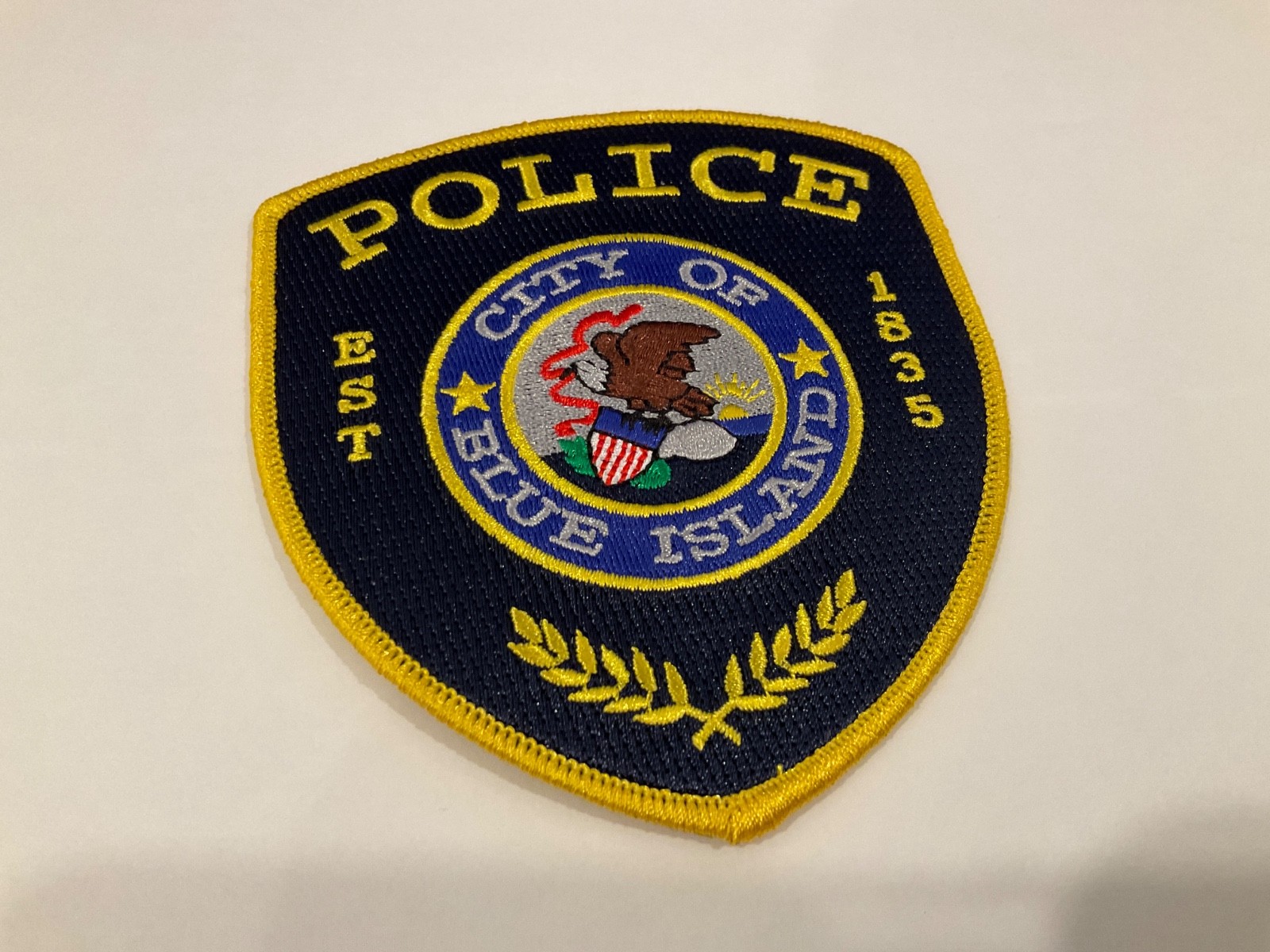 Gold Blue Island Police State Illinois IL