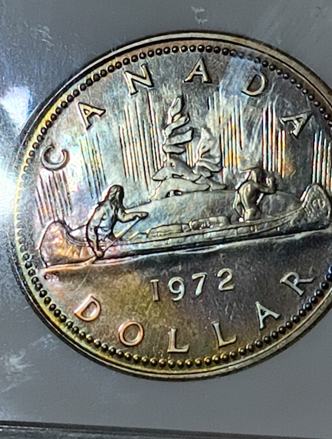 1972 Silver Canada Voyageur Dollar PCGS PF MS66- Reverse Toner