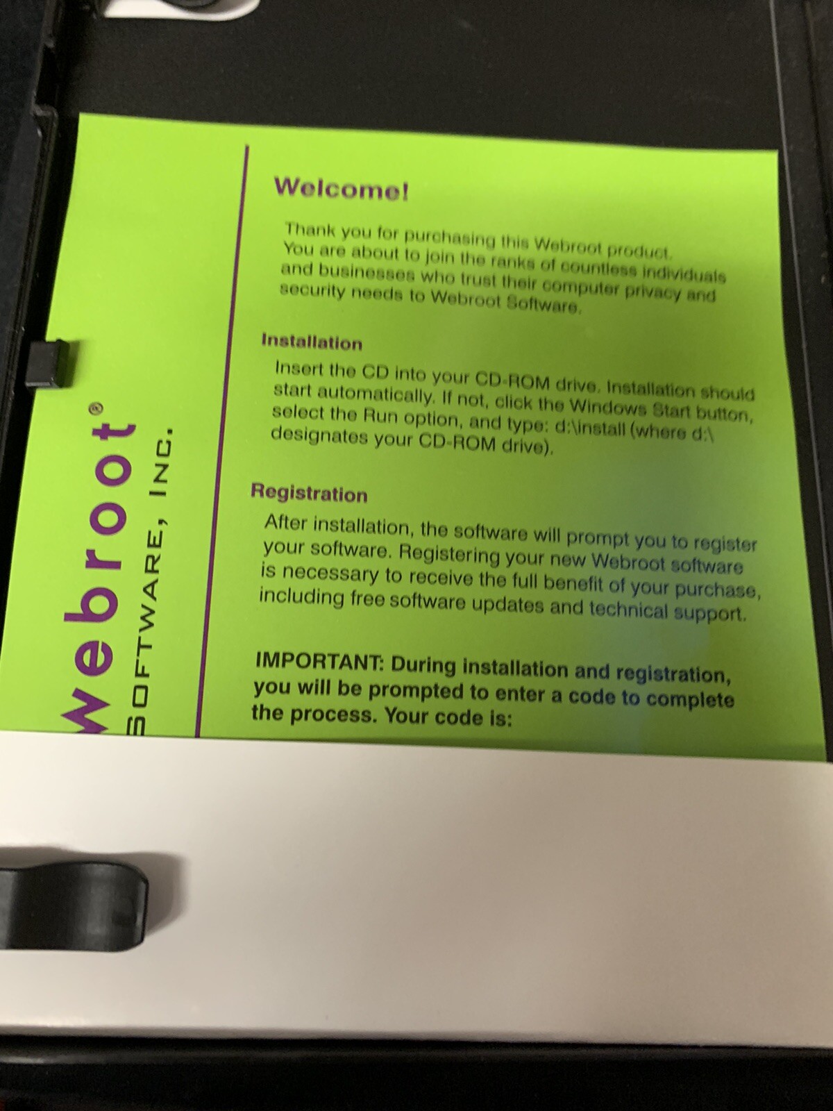 Webroot Spy Sweeper (Windows 98 SE, 2000, Me, XP Minimum Requirements)