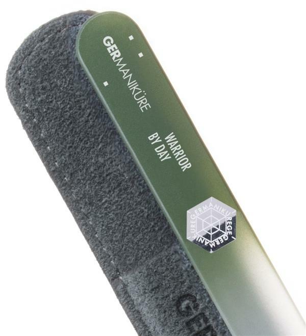 'WARRIOR BY DAY' Crystal Glass Nail File in Suede, Czech Republic Made