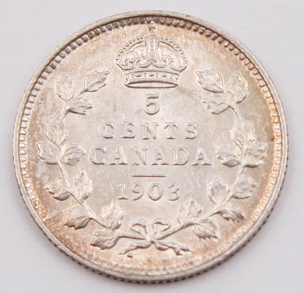 1903 Canada 5 cents EF+