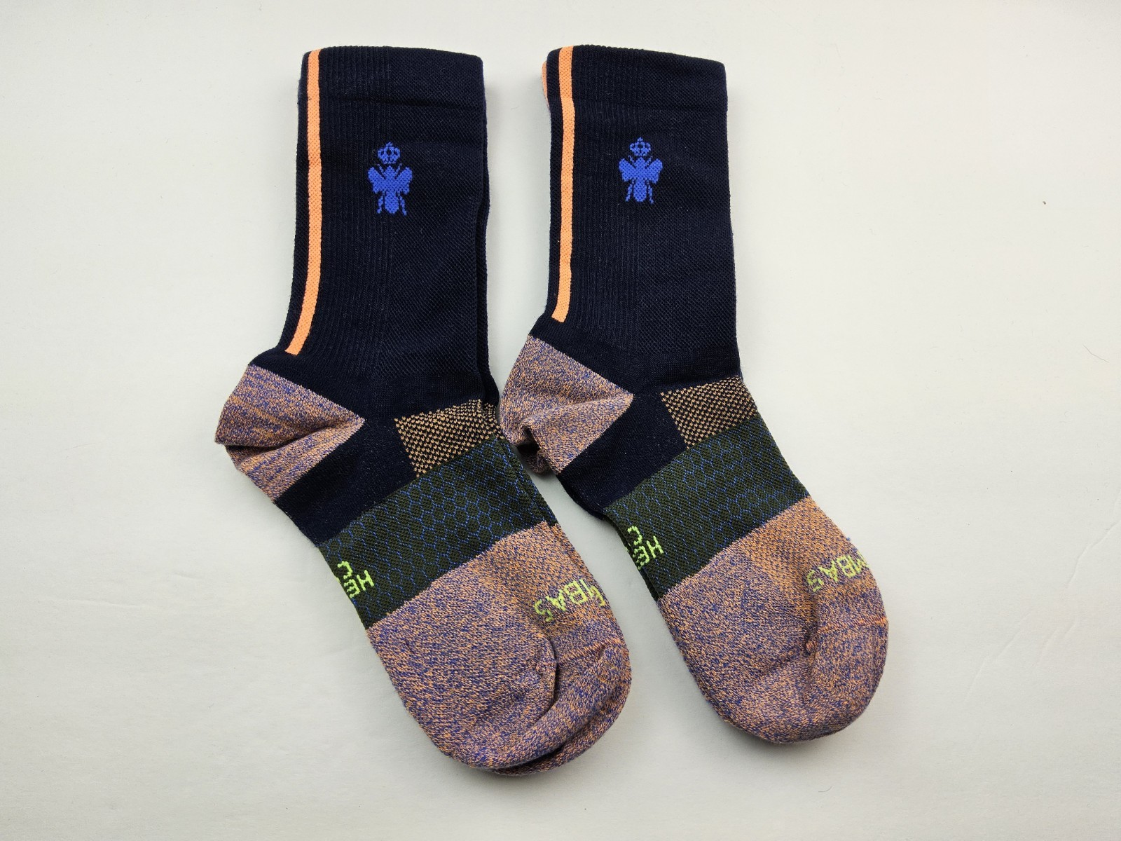 Bombas Hex-Tec Cycle Athletic Crew Socks Lot Of 2 Pairs Size L