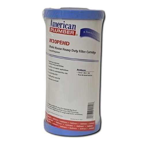 American Plumber W30PEHD 30 Micron Whole House 10 x 4.5 Pleated Sediment Filter