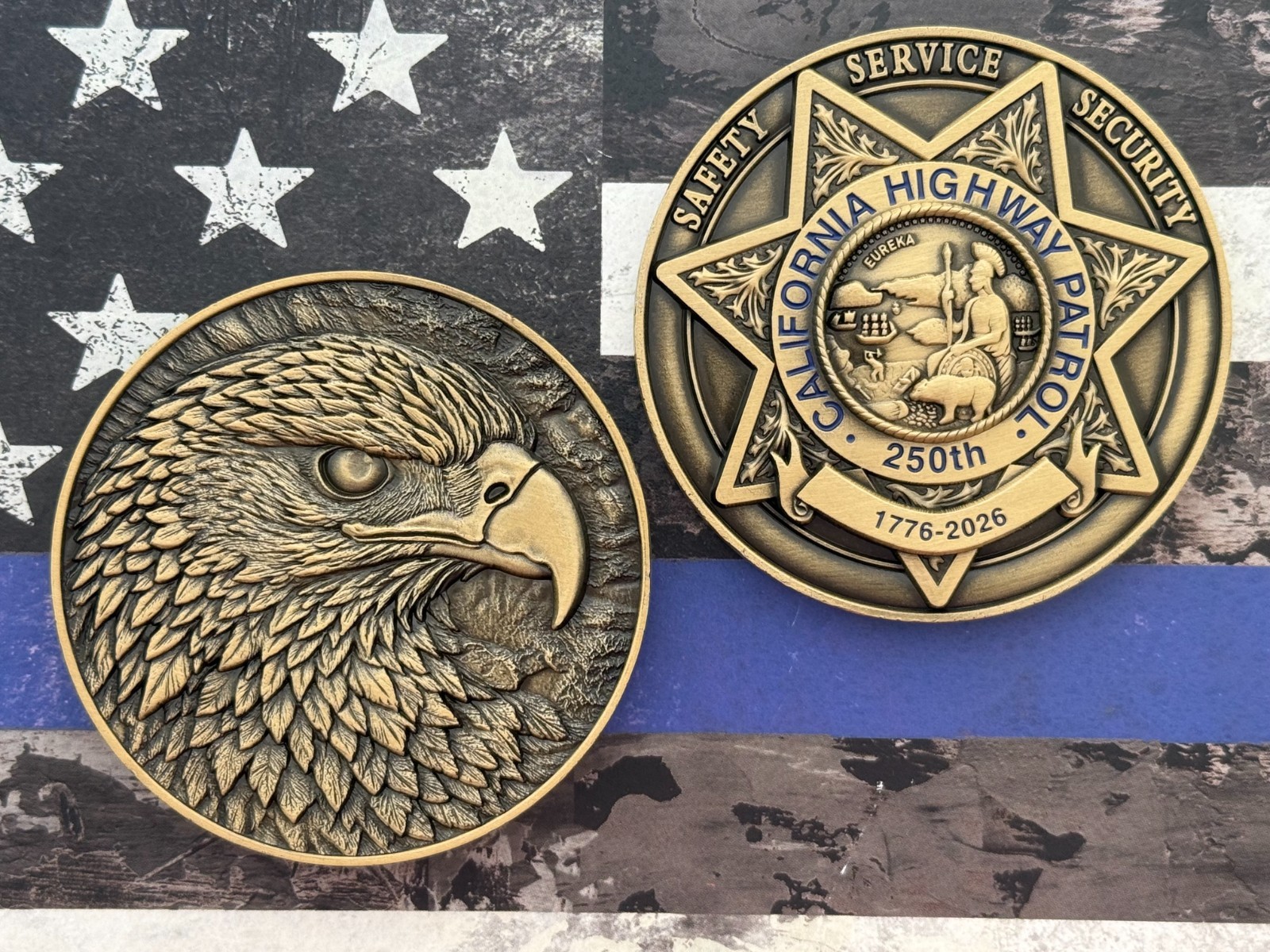 CHP 250th Eagle Head Challenge Coin