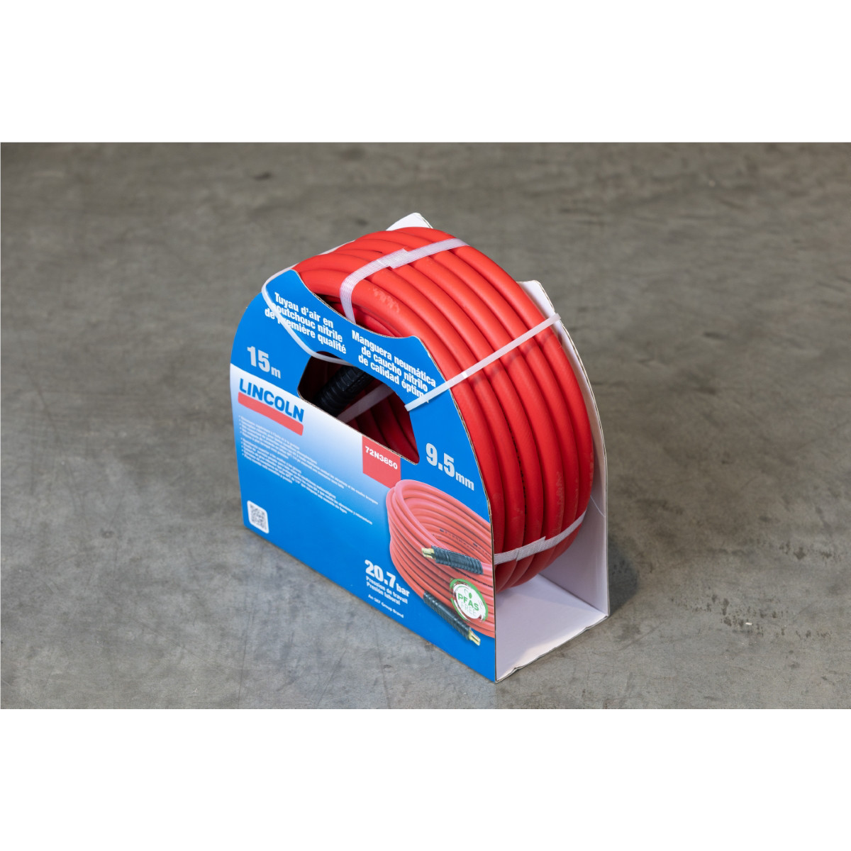 Lincoln 72N3850 50' x 3/8" ID Air/Water Hybrid Polymer Repl. Hose for 83753 Reel