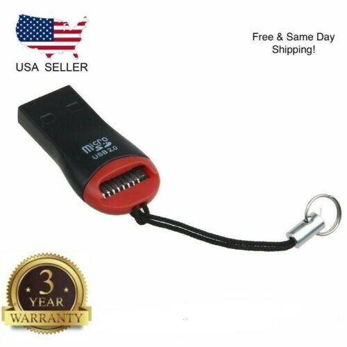Memory Card Reader Adapters to USB 2.0 Adapter for Micro SDHC SDXC TF (PK of 3)