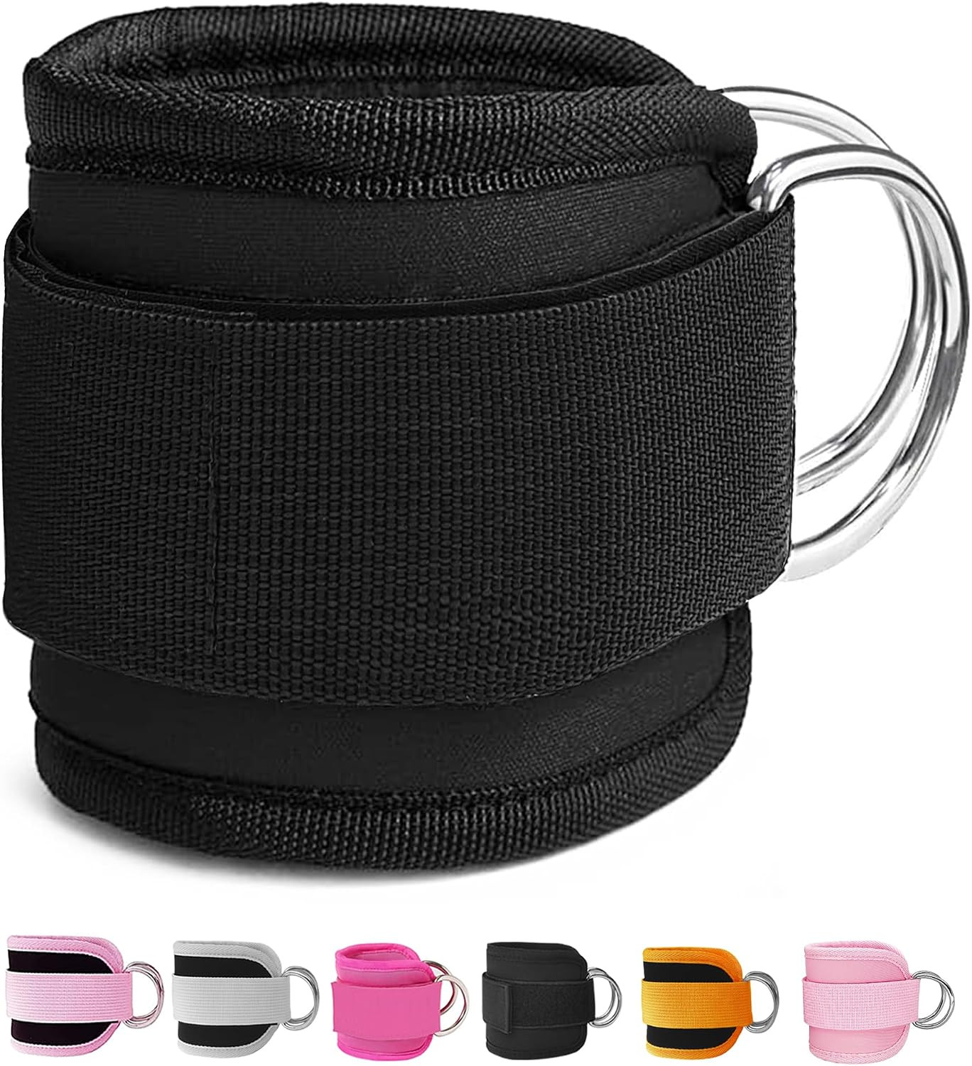 Fitness Ankle Straps for Cable Machines, 2 Pack Comfortable Adjustable Padded An