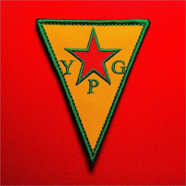 YPG (Yekîneyên Parastina Gel) Triangular Patch – Red Star-Hook and Loop Backing