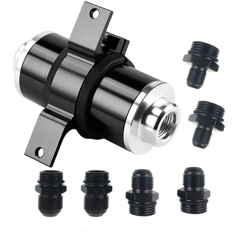 AN6 AN8 AN10 Inline Fuel Filter with Bracket Cleanable 30 Micron Universal