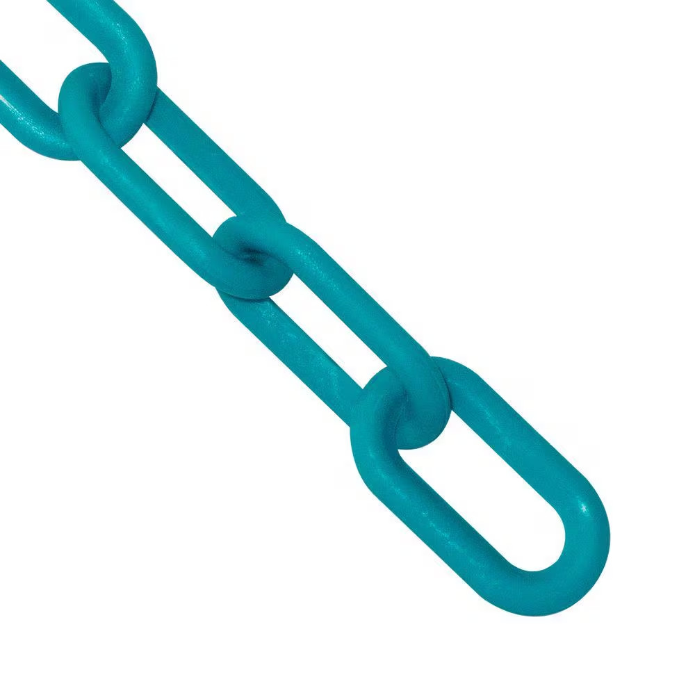 2 In. (54 Mm) X 25 Ft. Turquoise Heavy-Duty Plastic Barrier Chain