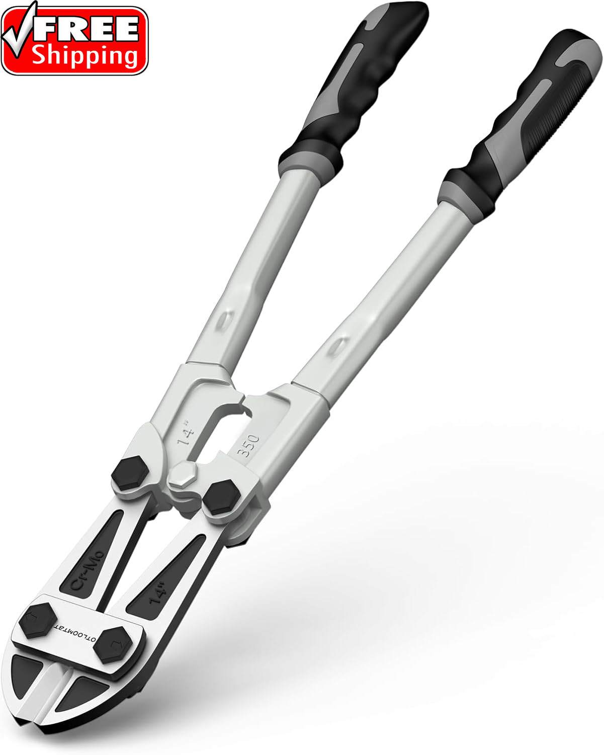 14 in Industrial Bolt Cutter - Chromium Molybdenum Steel, Lightweight & Portable