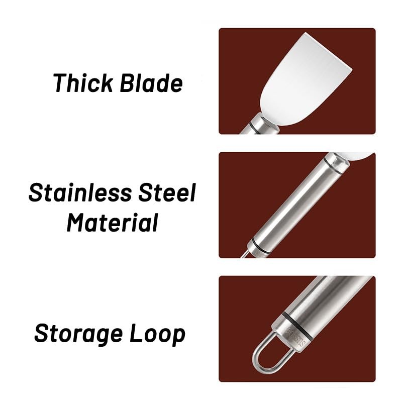 2 Pack Stove Scraper for Tough Case - Wide Using Stainless Steel for...
