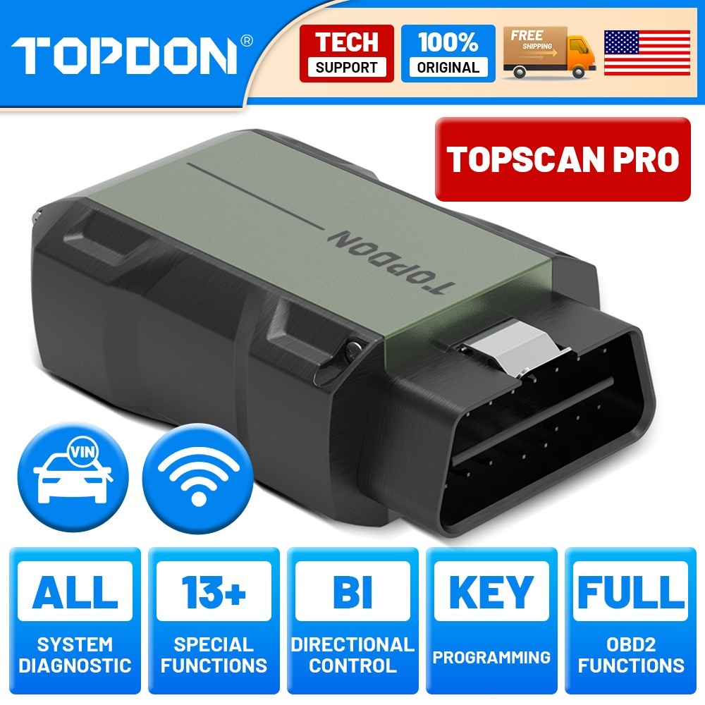 2026 TOPDON Topscan PRO Wireless OBD2 Scanner Code Reader Key Coding Diagnostic