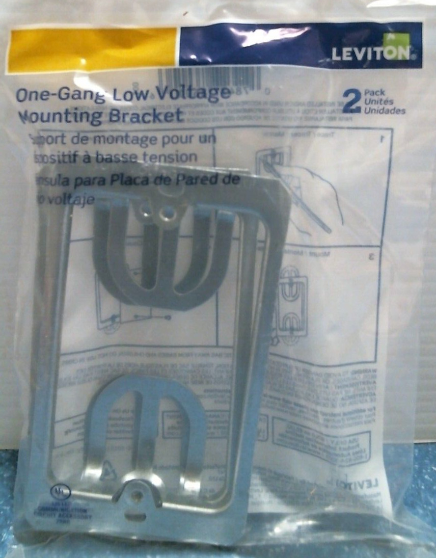 Leviton One-Gang Low Voltage Mounting Brackets, 2 pk. BOX OF 10 pks. (86010)FS