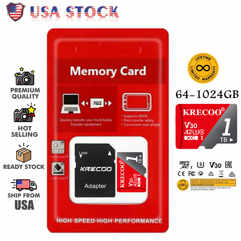 High Speed Memory For Micro SD Card 64GB 128GB 256GB 1TB TF Card Ultra Class 10