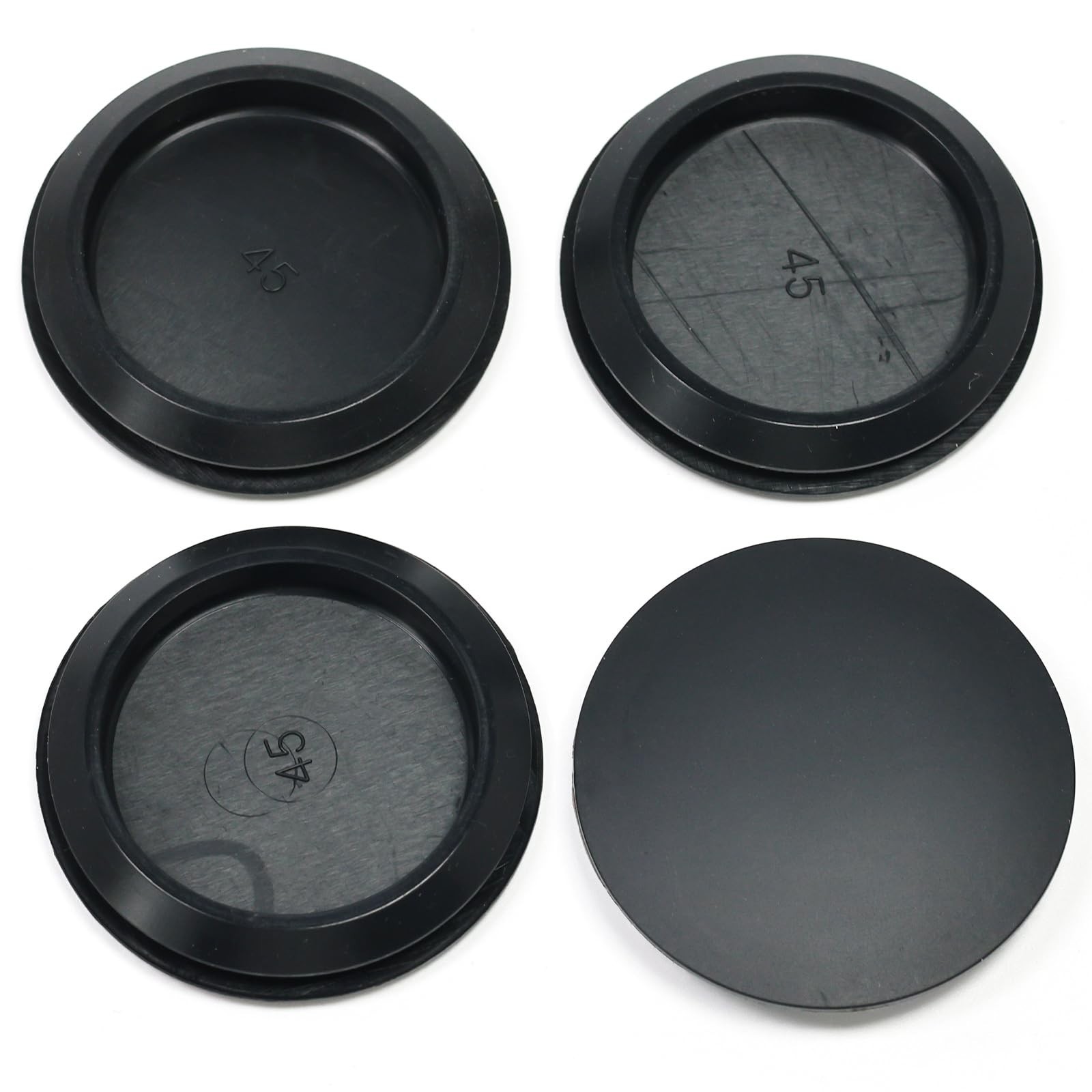 4 Pcs 45 mm Silicone Rubber Plugs for 45 mm (1-3/4") Round Holes | Snap in Lo...