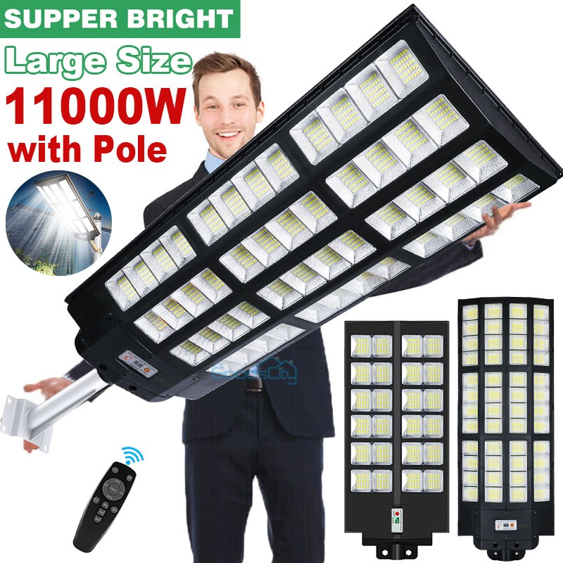 16000W Commercial Solar Street Light LED Outdoor Dusk to Dawn Motion Sensor Lamp