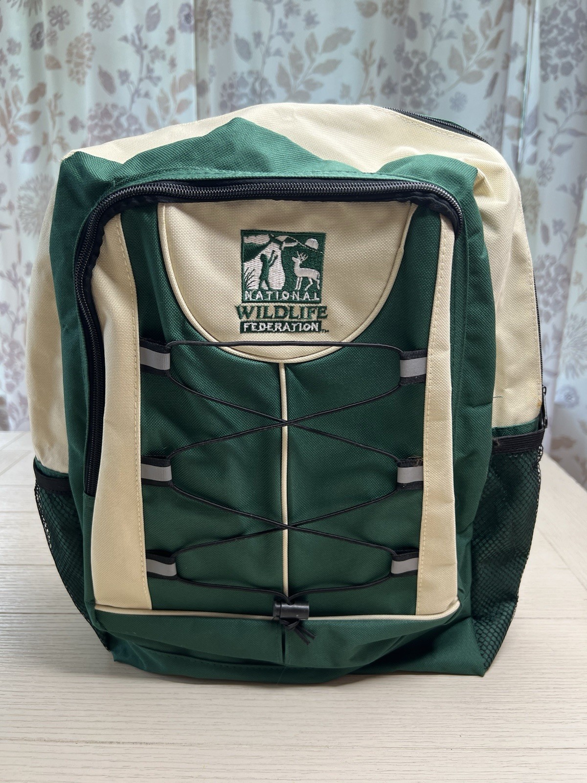 National Wildlife Federation Green & Tan Backpack Lightweight 17”