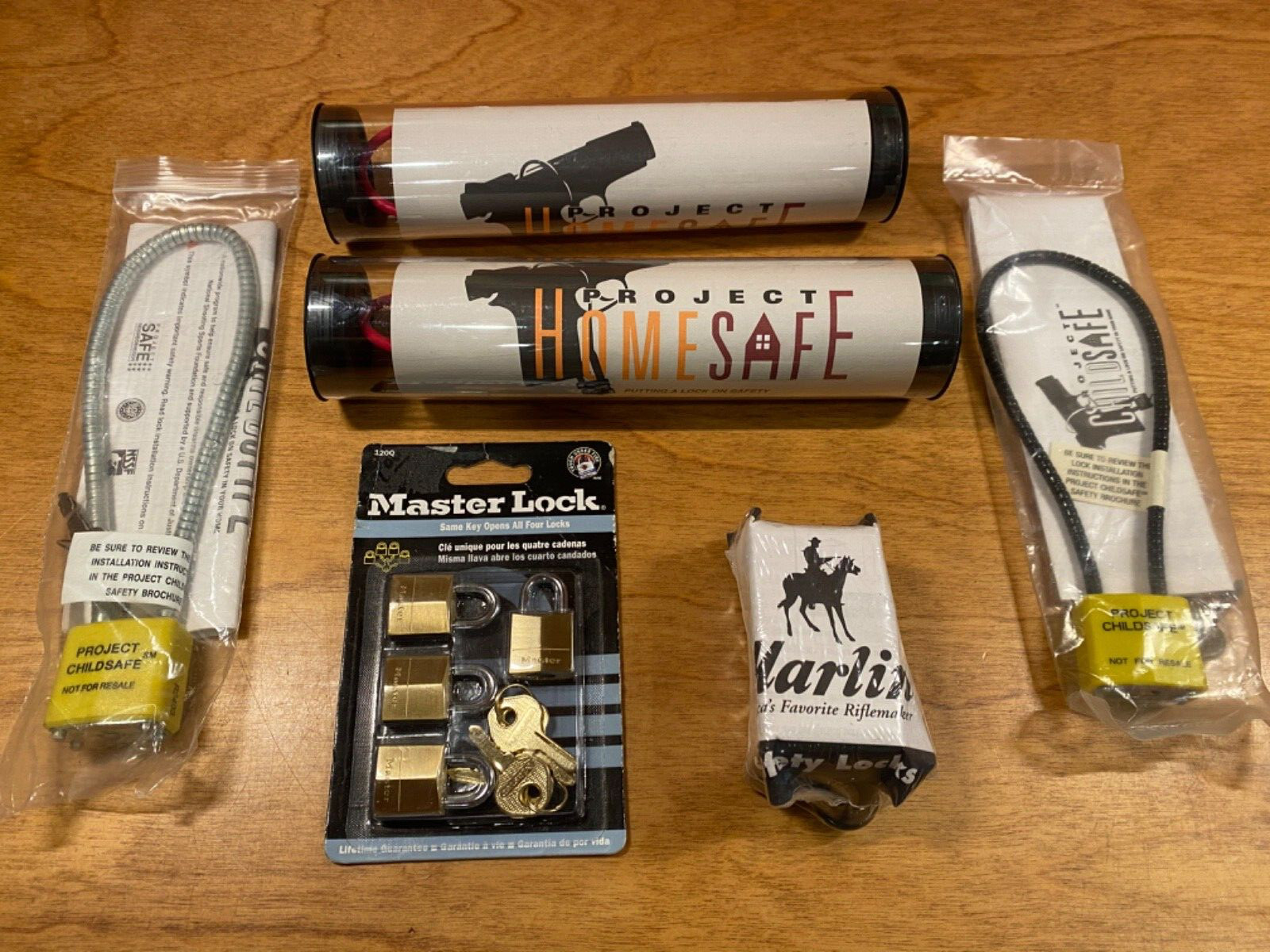 Gun & Luggage Locks, Master 120Q, Marlin, Project Home-Safe, NOS (6-pc)