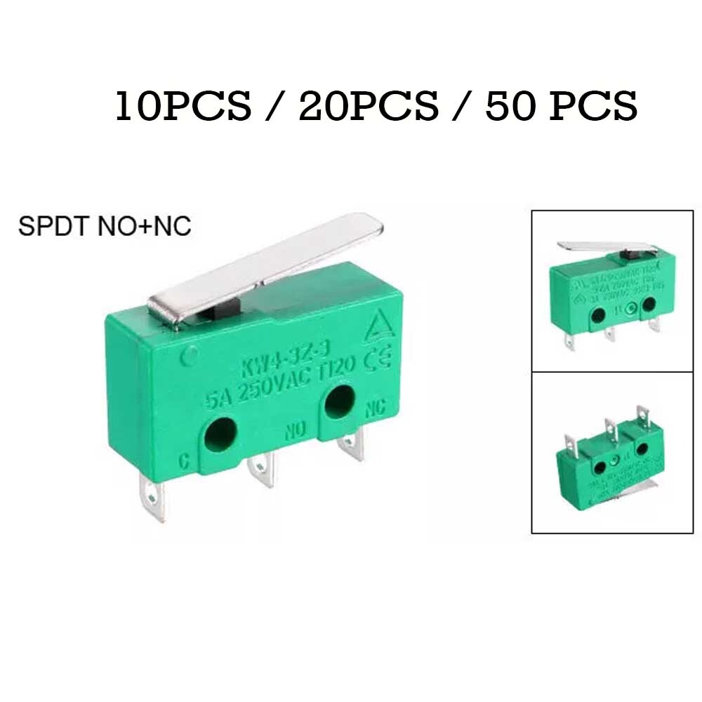 10/20/50pcs KW4-3Z-3 Micro Switch SPDT NO NC 3 Terminals Short Straight Lever US