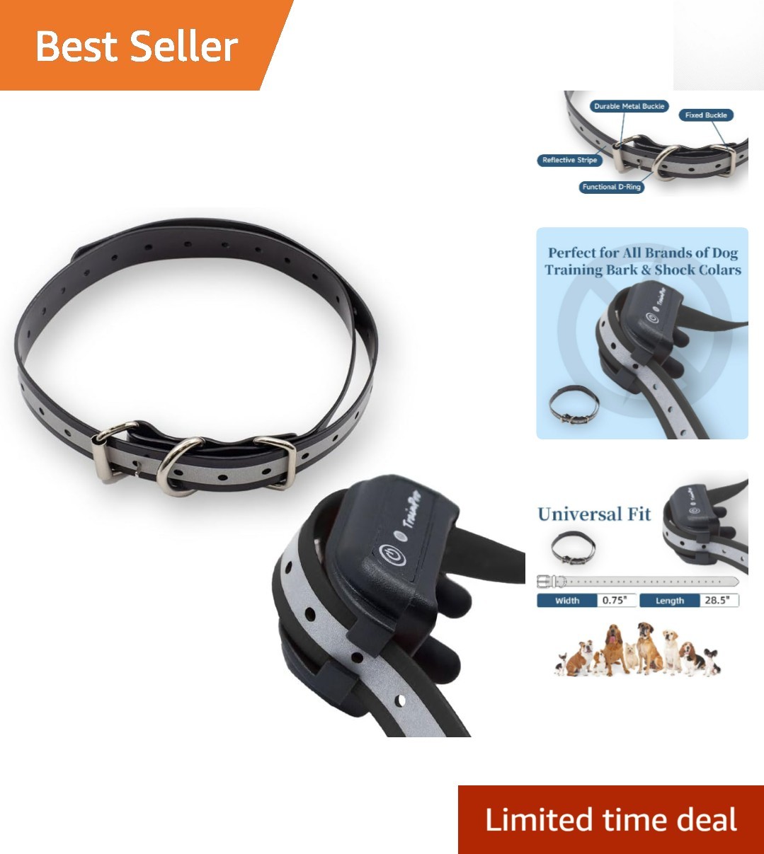 Reflective 27.5” Replacement Strap for Dog Training Collar - All Breeds Fit