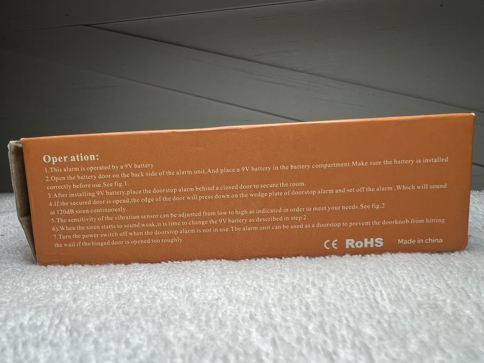 RoHS Door Stopper Alarm 120 Db Loud Travelling Doorstop Home Apartment Hotel