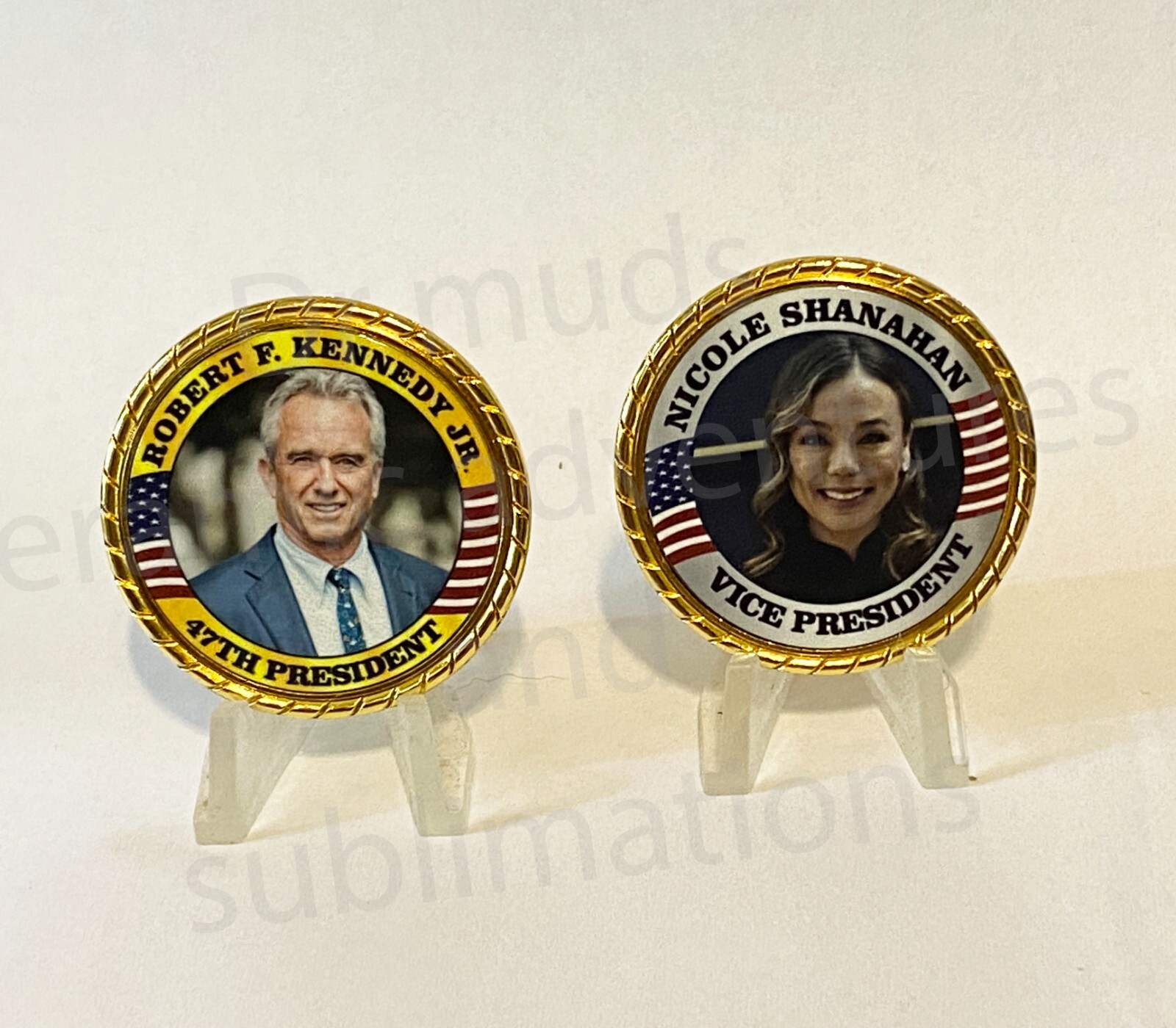 New ROBERT F KENNEDY JR & NICOLE SHANAHAN 47TH PRESIDENT & VP   NOVELTY COIN
