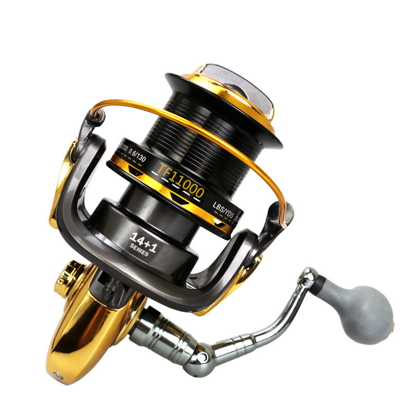 11000 Series Saltwater Spinning Reel Fishing 14+1BB 4.6:1 Up to 55LB Max Drag