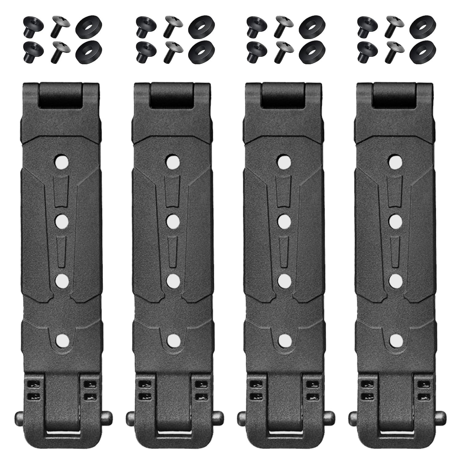 4 Pack Molle Clips, Molle Attachment Clips with Mounting Hardware for Vests, ...
